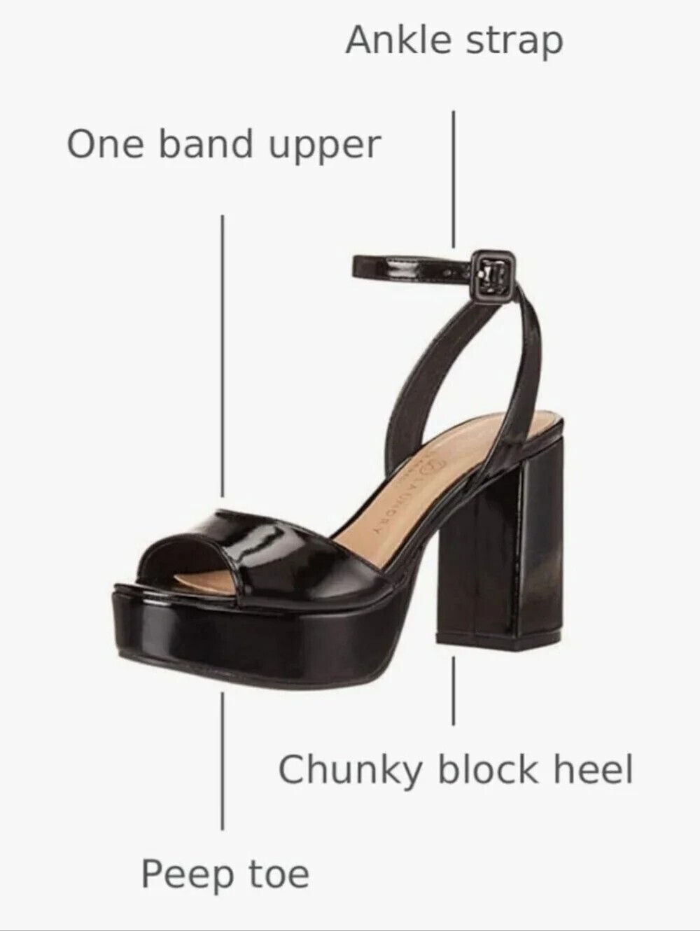 Chinese Laundry Theresa Patent Platform Heels Black Size 9 NIB Y2K Party - Picture 5 of 13